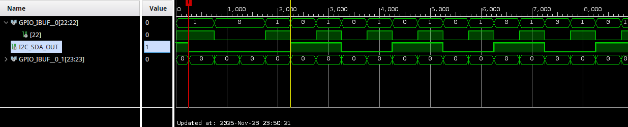 I2C logic analyzer capture